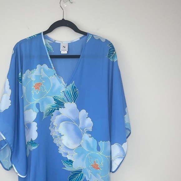 NATORI Women’s Sonomi Wedge Caftan Dress in Tropical Floral Print resort wear - Picture 10 of 11